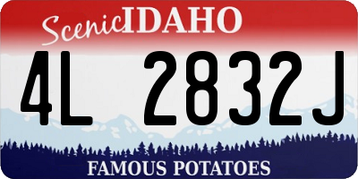 ID license plate 4L2832J
