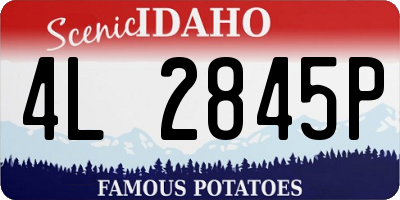 ID license plate 4L2845P