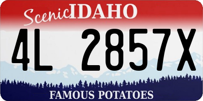 ID license plate 4L2857X