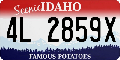 ID license plate 4L2859X