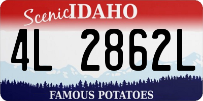 ID license plate 4L2862L