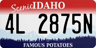 ID license plate 4L2875N