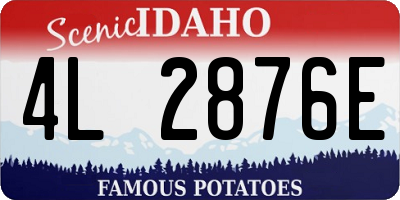 ID license plate 4L2876E