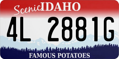 ID license plate 4L2881G