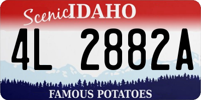 ID license plate 4L2882A