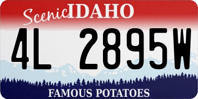 ID license plate 4L2895W