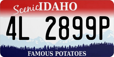 ID license plate 4L2899P