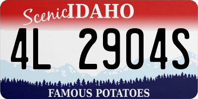 ID license plate 4L2904S