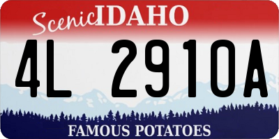 ID license plate 4L2910A