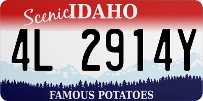 ID license plate 4L2914Y