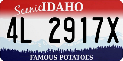 ID license plate 4L2917X