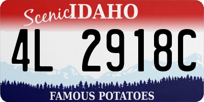 ID license plate 4L2918C