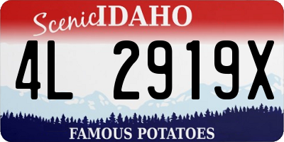 ID license plate 4L2919X