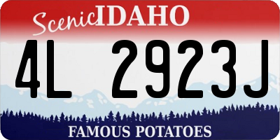 ID license plate 4L2923J