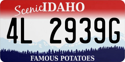 ID license plate 4L2939G