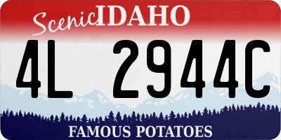 ID license plate 4L2944C