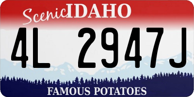 ID license plate 4L2947J