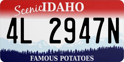 ID license plate 4L2947N
