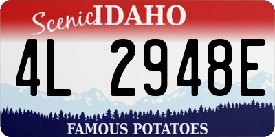 ID license plate 4L2948E