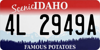 ID license plate 4L2949A