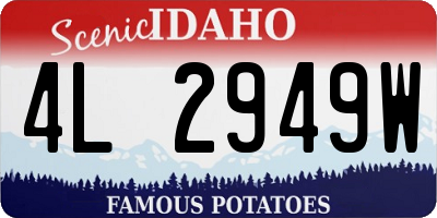 ID license plate 4L2949W