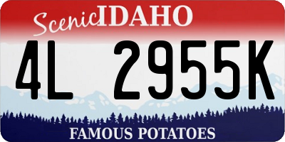 ID license plate 4L2955K