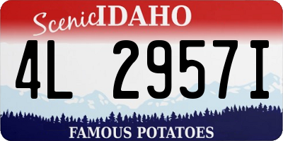 ID license plate 4L2957I