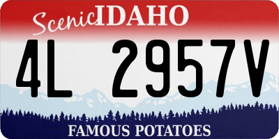 ID license plate 4L2957V