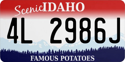 ID license plate 4L2986J