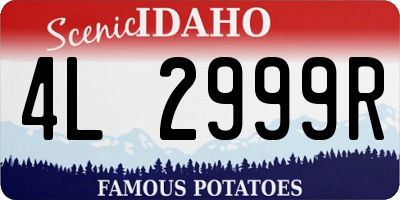 ID license plate 4L2999R