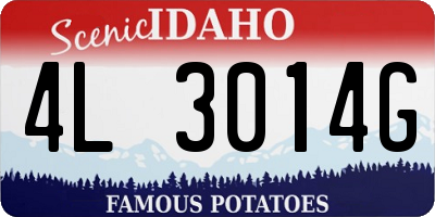 ID license plate 4L3014G