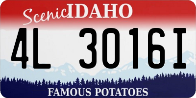 ID license plate 4L3016I