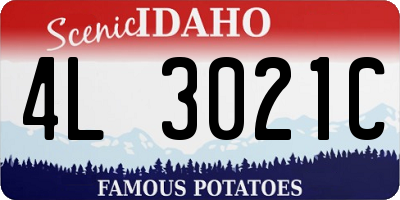ID license plate 4L3021C