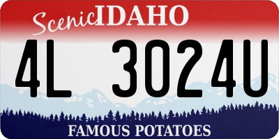 ID license plate 4L3024U
