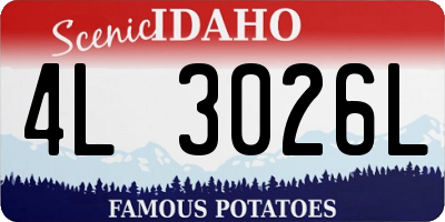 ID license plate 4L3026L