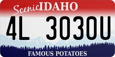 ID license plate 4L3030U