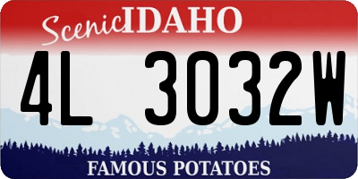 ID license plate 4L3032W