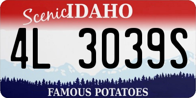 ID license plate 4L3039S