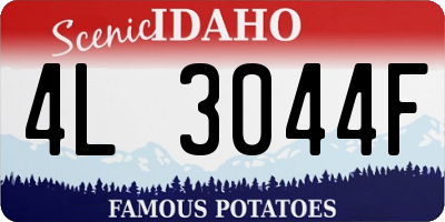 ID license plate 4L3044F