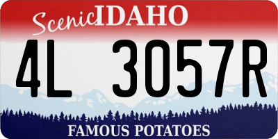ID license plate 4L3057R