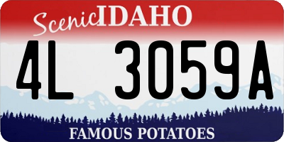 ID license plate 4L3059A