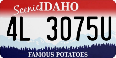 ID license plate 4L3075U