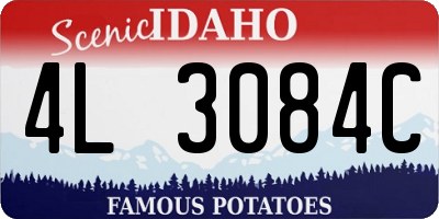 ID license plate 4L3084C