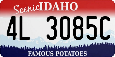 ID license plate 4L3085C