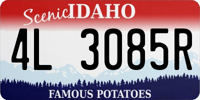 ID license plate 4L3085R