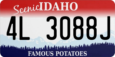 ID license plate 4L3088J