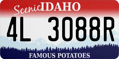 ID license plate 4L3088R