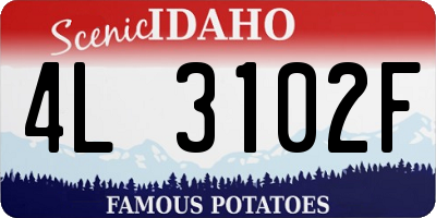 ID license plate 4L3102F