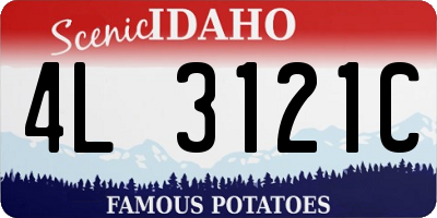 ID license plate 4L3121C