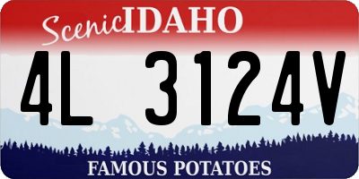 ID license plate 4L3124V
